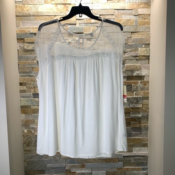 Sejour Illusion Yoke Tee (Plus Size) - Picture 5 of 7